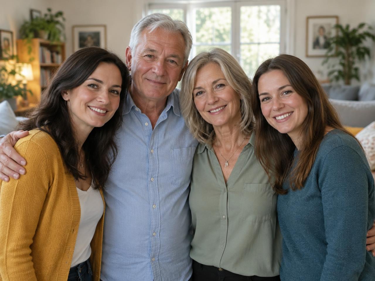 Philippe et Valérie Bazin, entourés de leurs deux filles Sabine et Héloïse, la famille fondatrice de Suzanne&Léon